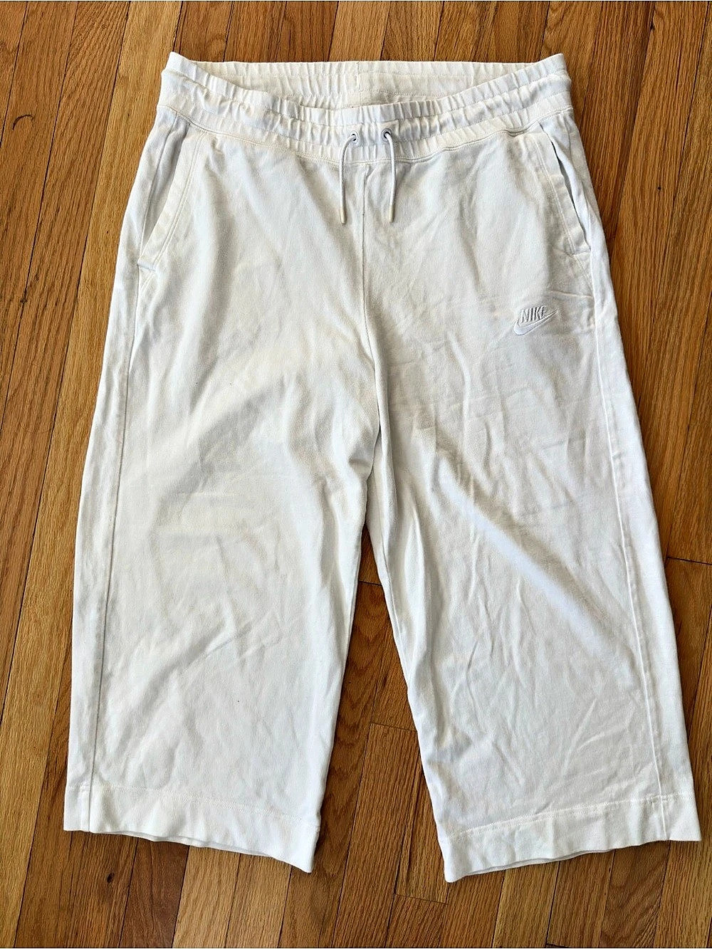 Nike White Athletic Capris